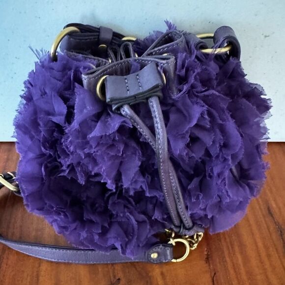 JUICY COUTURE Pouchette Purple Chiffon Bag - Picture 5 of 10
